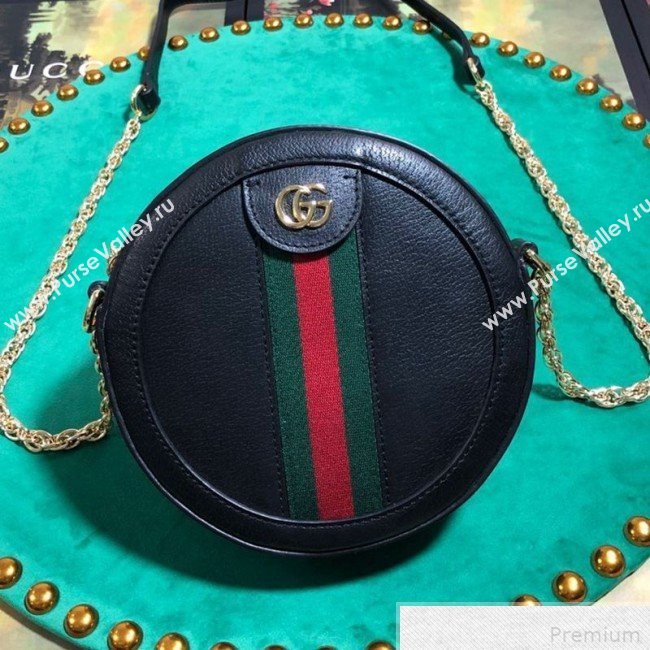 Gucci Ophidia Mini Round Shoulder Bag ‎550618 Black 2019 (BLWX-9041846)