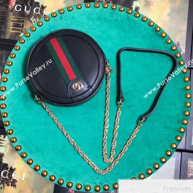 Gucci Ophidia Mini Round Shoulder Bag ‎550618 Black 2019 (BLWX-9041846)