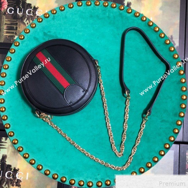 Gucci Ophidia Mini Round Shoulder Bag ‎550618 Black 2019 (BLWX-9041846)