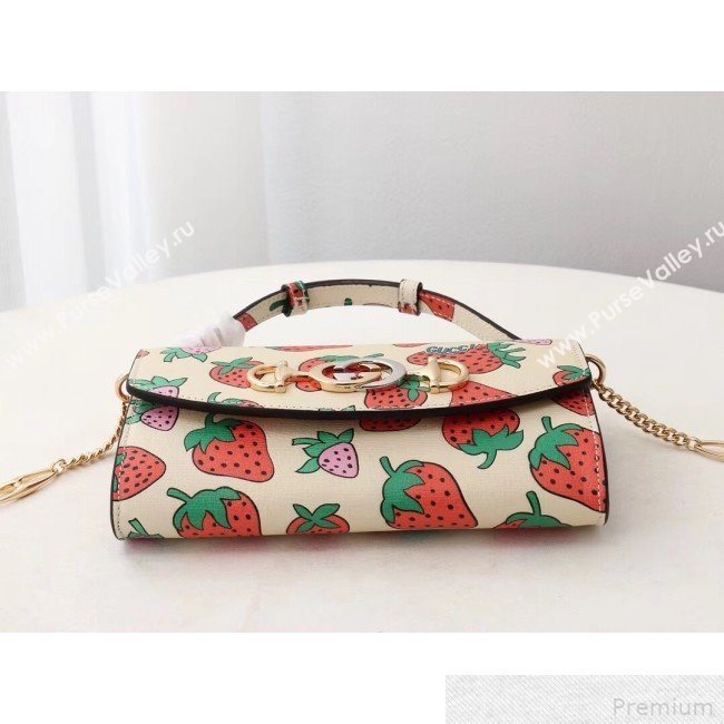 Gucci Zumi Strawberry Print Mini Bag 564718 2019 (JM-9041847)