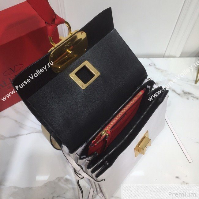 Valentino Small VRING Smooth Calfskin Shoulder Bag White 2019 (XYD-9041850)