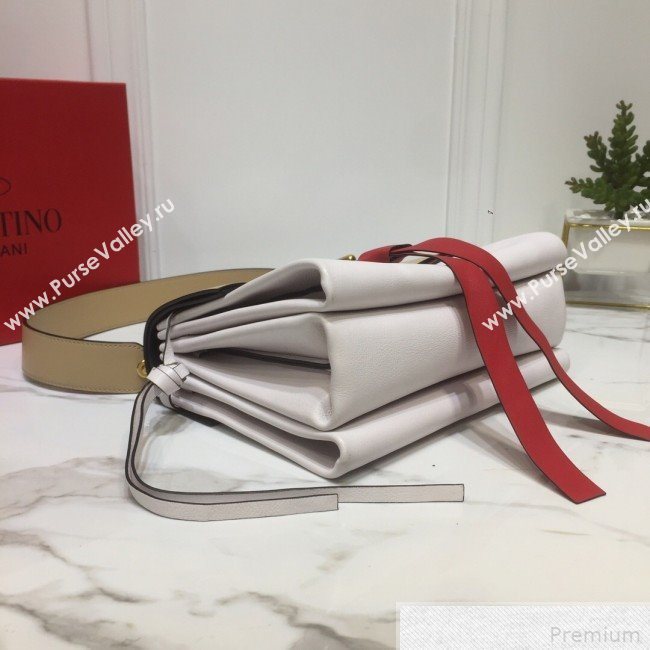 Valentino Small VRING Smooth Calfskin Shoulder Bag White 2019 (XYD-9041850)