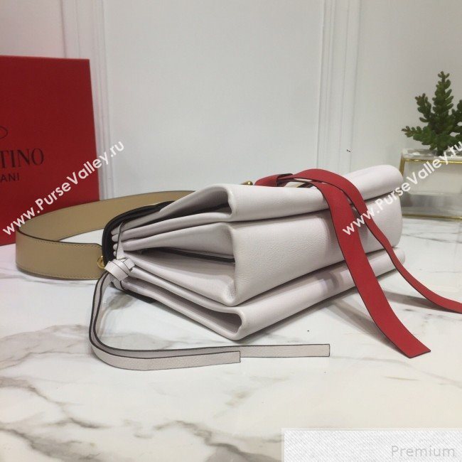 Valentino Small VRING Smooth Calfskin Shoulder Bag White 2019 (XYD-9041850)