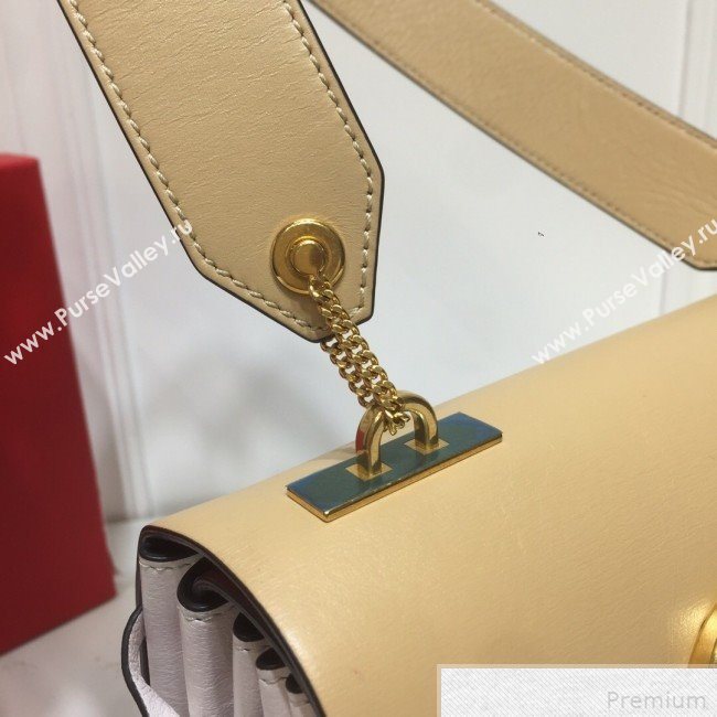 Valentino Small VRING Smooth Calfskin Shoulder Bag White 2019 (XYD-9041850)