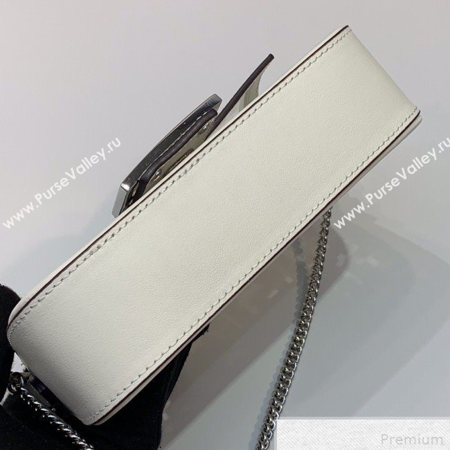 Fendi Mini Baguette Top Handle Bag White/Transparent 2019 (AFEI-9041853)