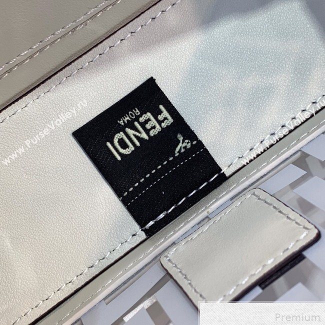 Fendi Mini Baguette Top Handle Bag White/Transparent 2019 (AFEI-9041853)