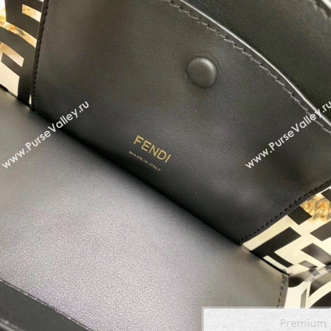 Fendi Kan I F Small Flap Bag Black/Transparent 2019 (AFEI-9041854)