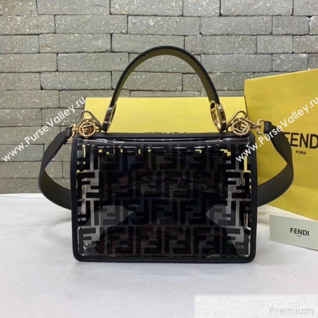 Fendi Kan I F Flap Bag Black/Transparent 2019 (AFEI-9041855)