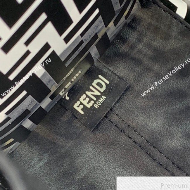 Fendi Runaway Shopper Tote Bag Black/Transparent 2019 (AFEI-9041856)