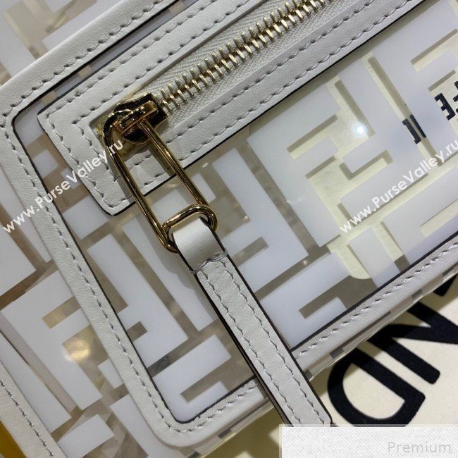 Fendi Runaway Shopper Tote Bag White/Transparent 2019 (AFEI-9041857)