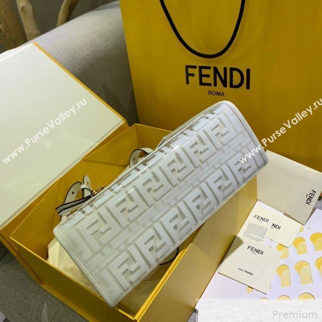 Fendi Runaway Shopper Tote Bag White/Transparent 2019 (AFEI-9041857)