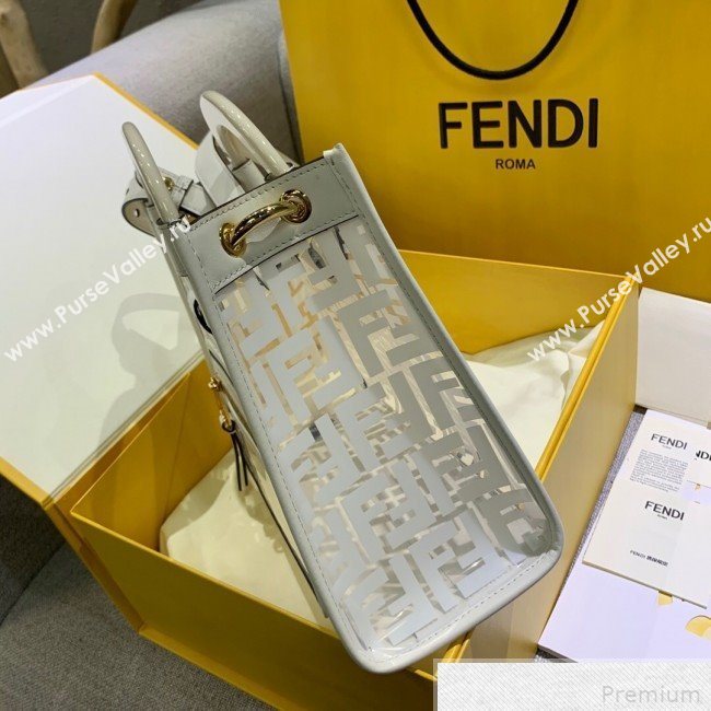 Fendi Runaway Shopper Tote Bag White/Transparent 2019 (AFEI-9041857)