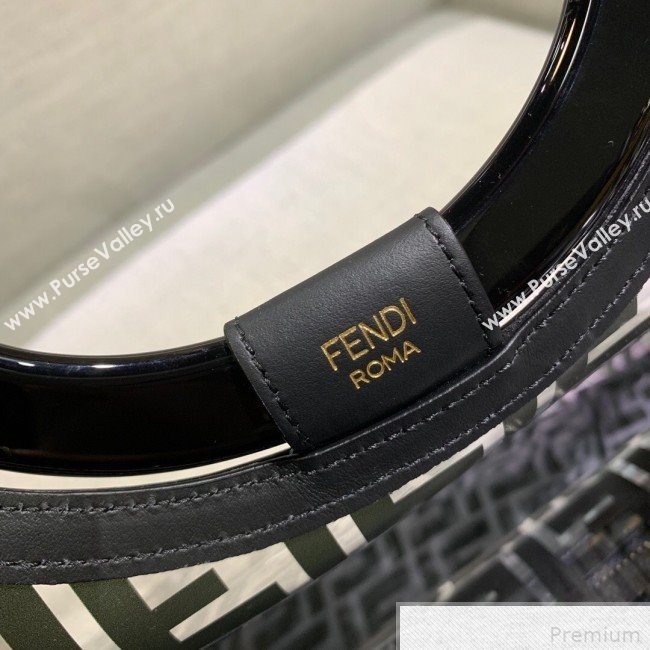 Fendi Medium Runaway Shopper Tote Bag Black/Transparent 2019 (AFEI-9041858)