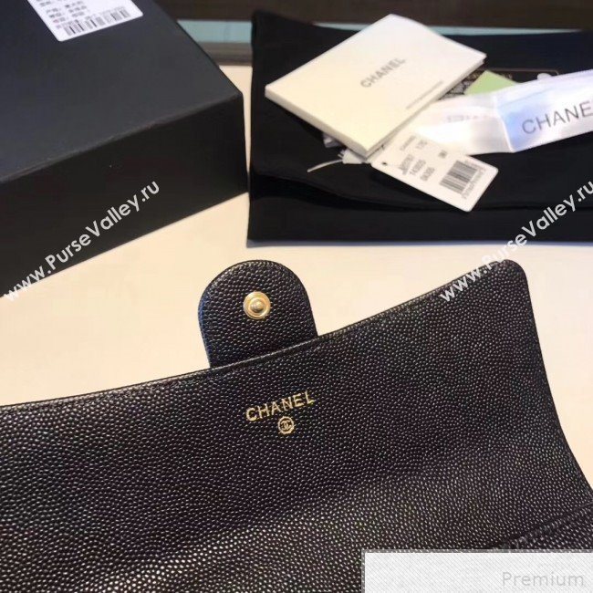 Chanel Classic Long Wallet in Grained Leather Navy Blue (YD-9042619)