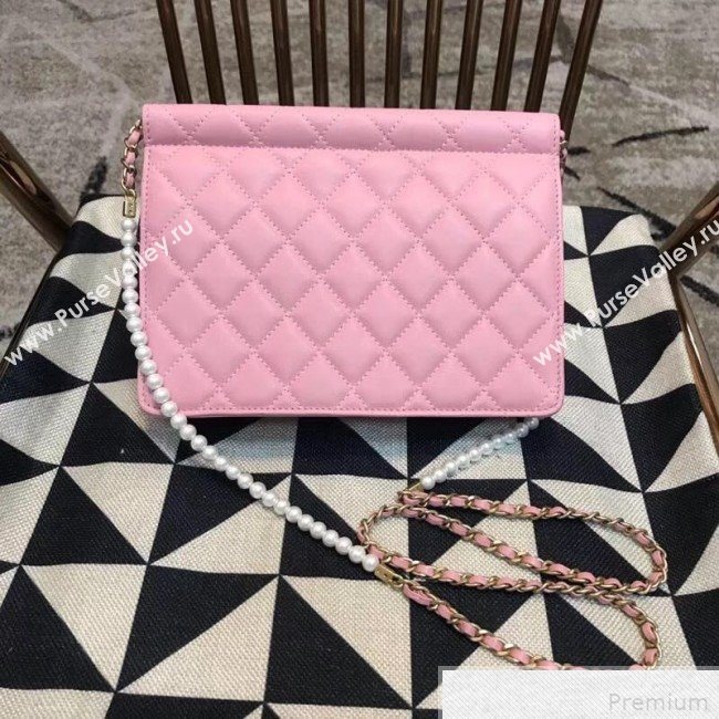 Chanel Pearl Flap Bag AS0582 Pink 2019 (JDH-9041814)