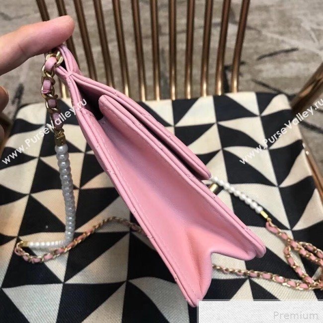 Chanel Pearl Flap Bag AS0582 Pink 2019 (JDH-9041814)