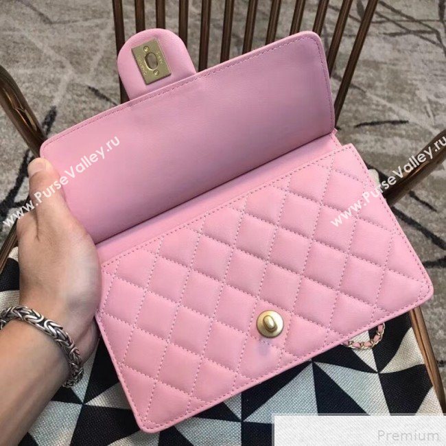 Chanel Pearl Flap Bag AS0582 Pink 2019 (JDH-9041814)