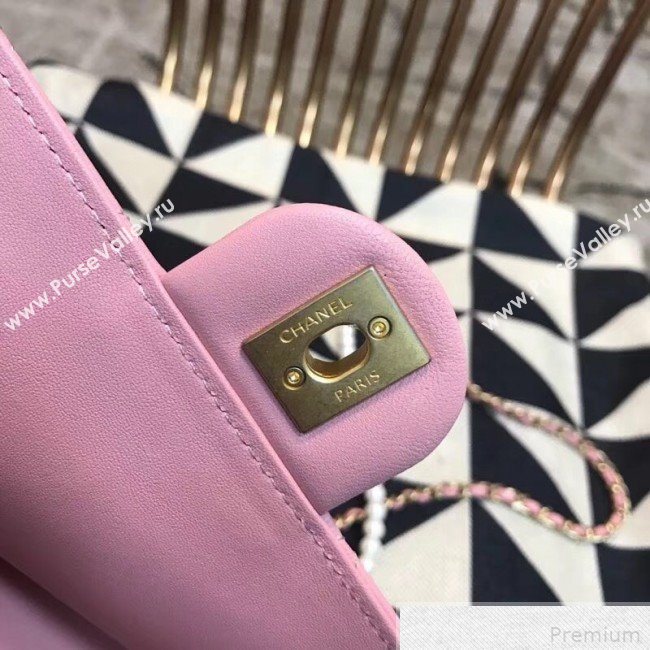 Chanel Pearl Flap Bag AS0582 Pink 2019 (JDH-9041814)