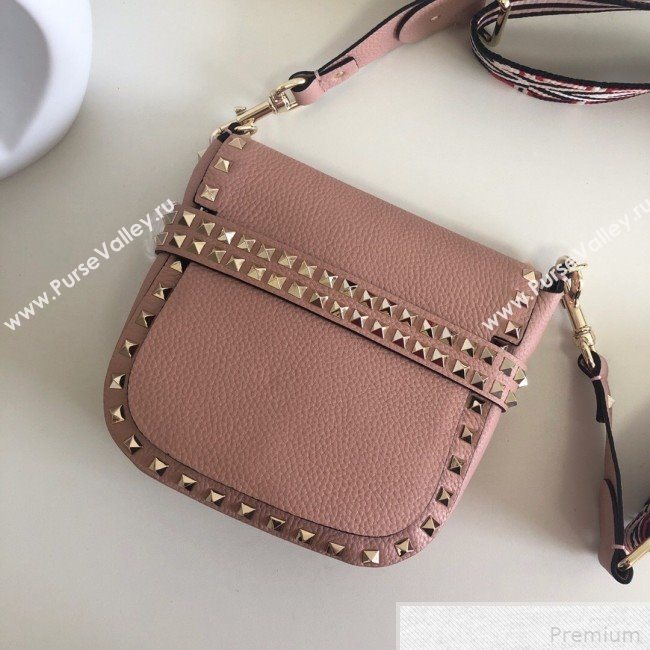 Valentino Rockstud Rolling Sandle Shoulder Bag Pink 2019 (JJ3-9041916)