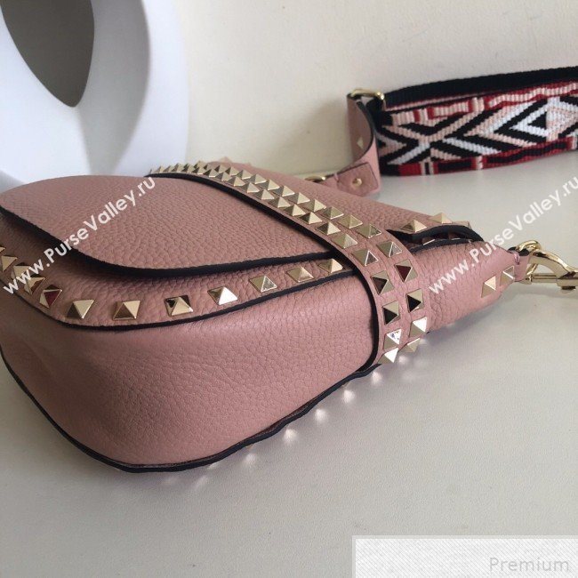 Valentino Rockstud Rolling Sandle Shoulder Bag Pink 2019 (JJ3-9041916)