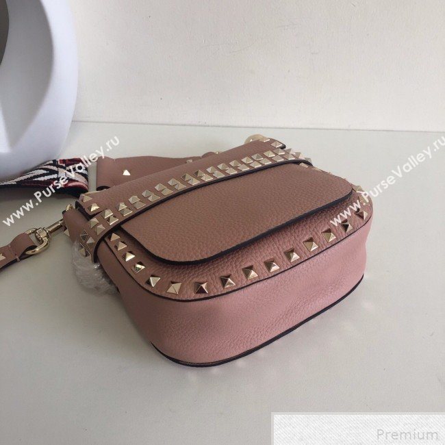 Valentino Rockstud Rolling Sandle Shoulder Bag Pink 2019 (JJ3-9041916)