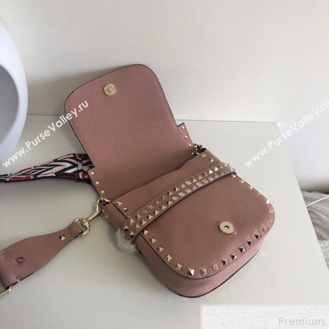 Valentino Rockstud Rolling Sandle Shoulder Bag Pink 2019 (JJ3-9041916)