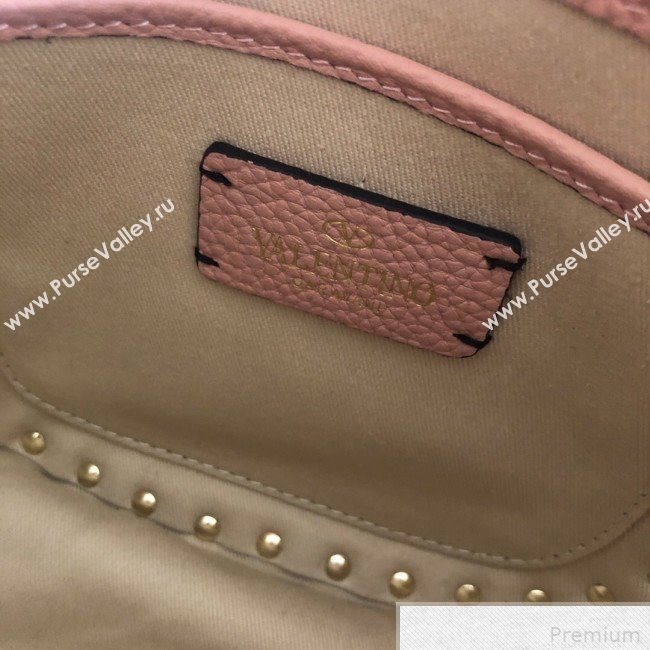Valentino Rockstud Rolling Sandle Shoulder Bag Pink 2019 (JJ3-9041916)