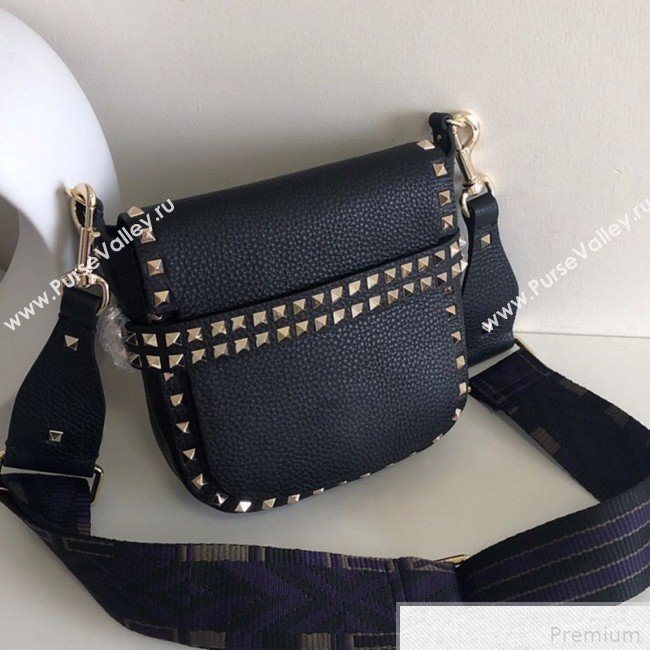 Valentino Rockstud Rolling Sandle Shoulder Bag Black/Gold 2019 (JJ3-9041915)