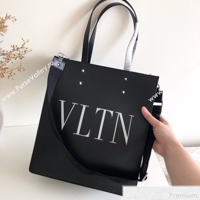 Valentino VLTN Rockstud Calfskin Shopper Tote Bag Black 2019 (JJ3-9041918)