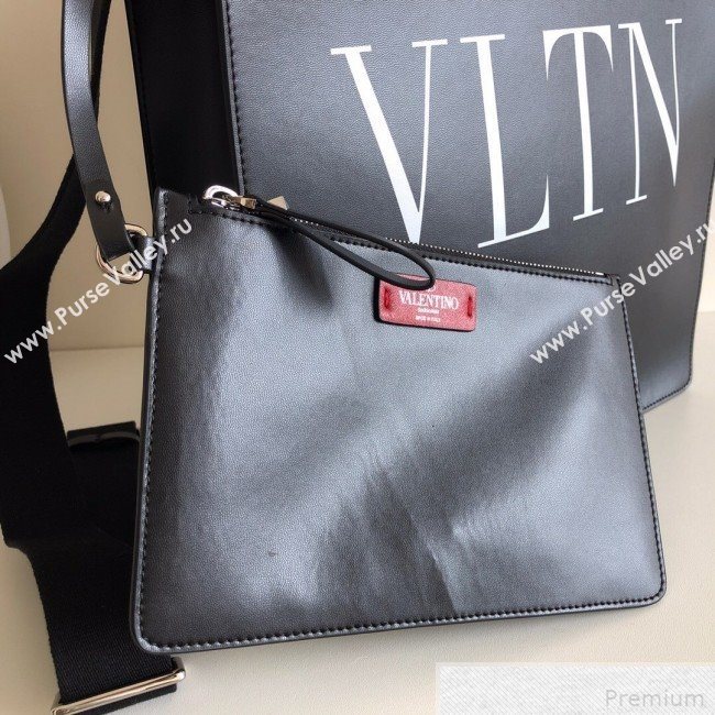 Valentino VLTN Rockstud Calfskin Shopper Tote Bag Black 2019 (JJ3-9041918)