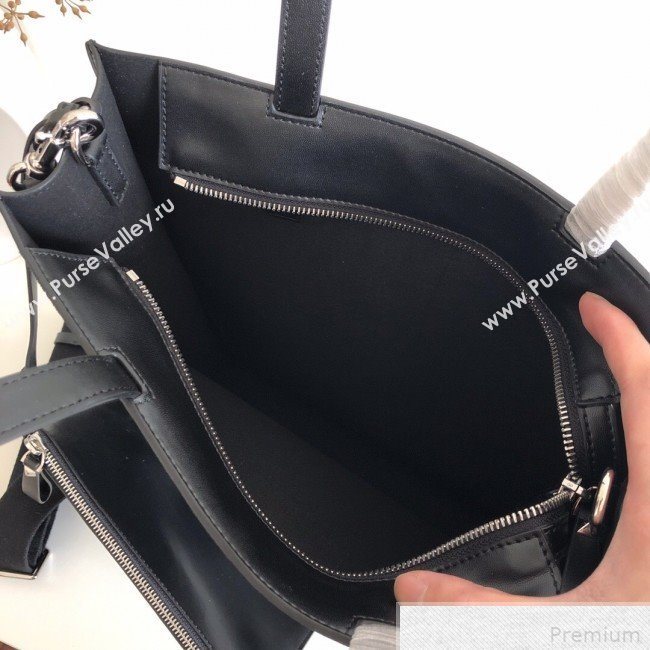Valentino VLTN Rockstud Calfskin Shopper Tote Bag Black 2019 (JJ3-9041918)
