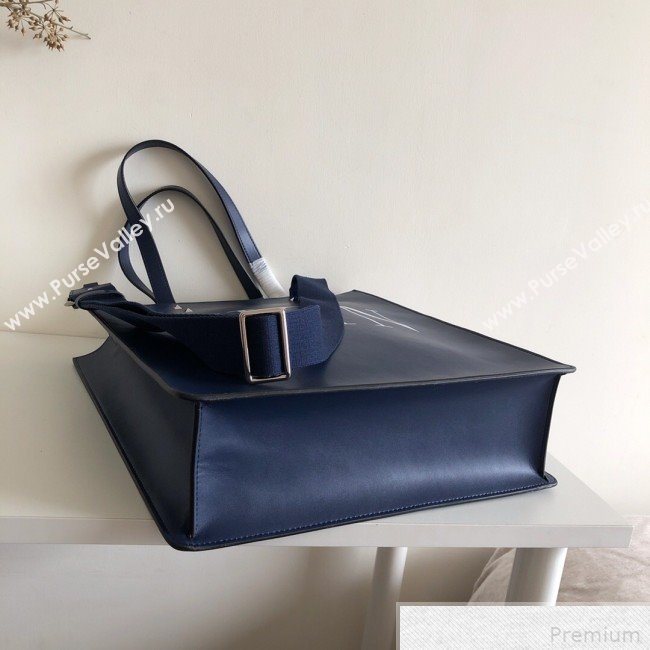 Valentino VLTN Rockstud Calfskin Shopper Tote Bag Blue 2019 (JJ3-9041919)