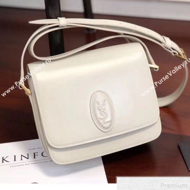 Saint Laurent LE 61 Small Saddle Bag in Smooth Leather 568569 White 2019 (KTS-9041924)