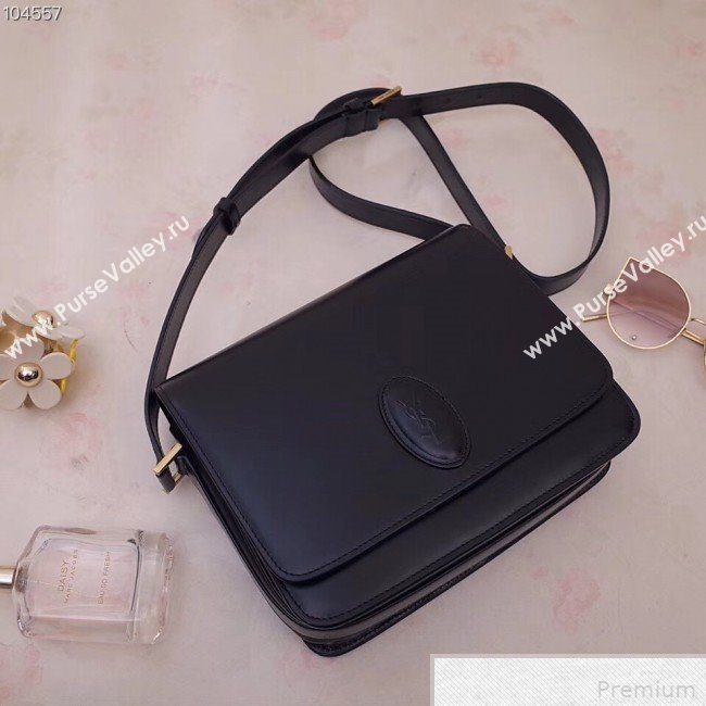 Saint Laurent LE 61 Medium Saddle Bag in Smooth Leather 568568 Black 2019 (NANA-9041926)