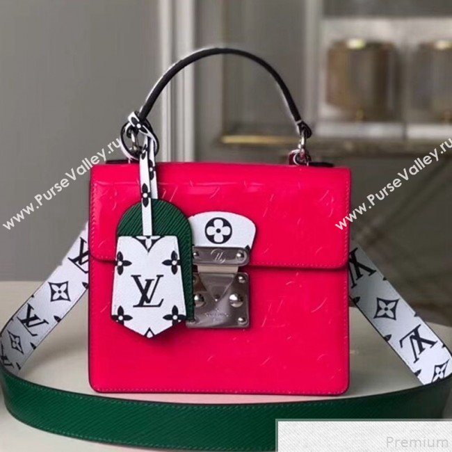 Louis Vuitton Spring Street Top Handle Bag in Red Vernis Leather M90454 2019 (KD-9043041)