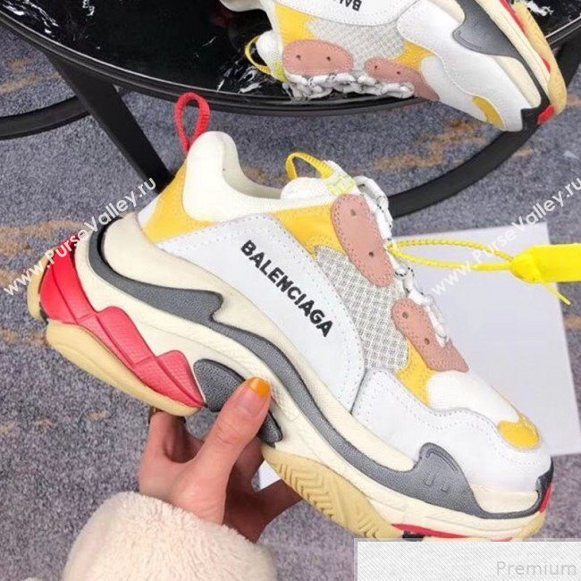 Balenciaga Triple S Sneakers Pink/Yellow (GD1054-9050805)