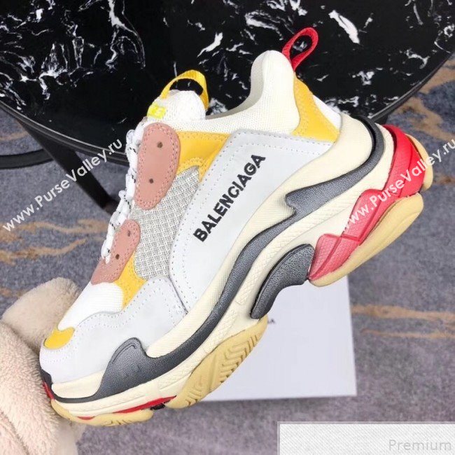 Balenciaga Triple S Sneakers Pink/Yellow (GD1054-9050805)