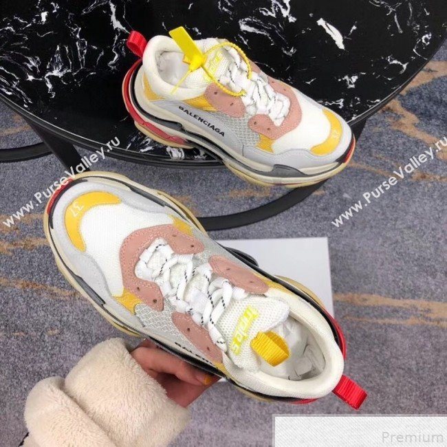 Balenciaga Triple S Sneakers Pink/Yellow (GD1054-9050805)