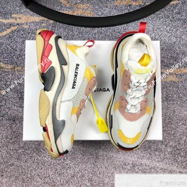 Balenciaga Triple S Sneakers Pink/Yellow (GD1054-9050805)