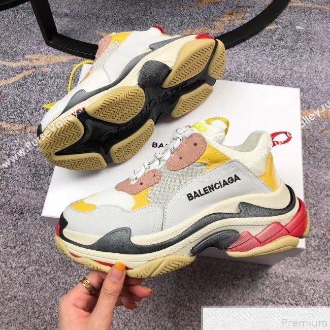 Balenciaga Triple S Sneakers Pink/Yellow (GD1054-9050805)