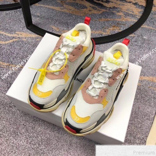 Balenciaga Triple S Sneakers Pink/Yellow (GD1054-9050805)