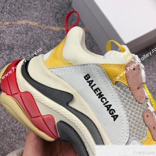Balenciaga Triple S Sneakers Pink/Yellow (GD1054-9050805)