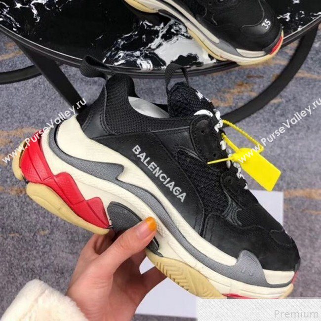 Balenciaga Triple S Sneakers Black/Multicolor Sole  (GD1054-9050809)