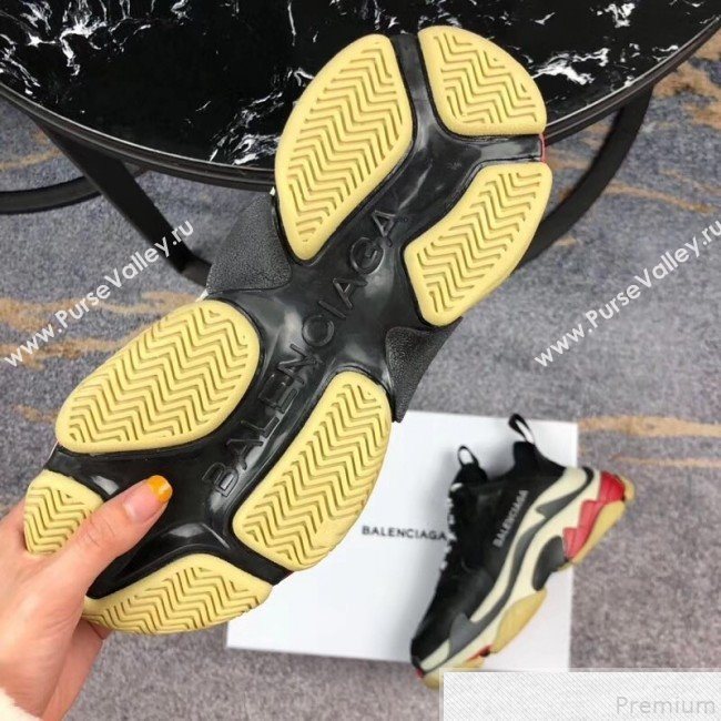 Balenciaga Triple S Sneakers Black/Multicolor Sole  (GD1054-9050809)