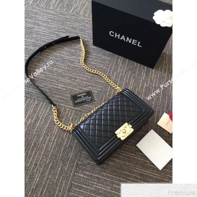 Chanel Quilted Lambskin Medium Boy Flap Bag with Gold Hardware(Top Quality) (SHUNY-9050715)