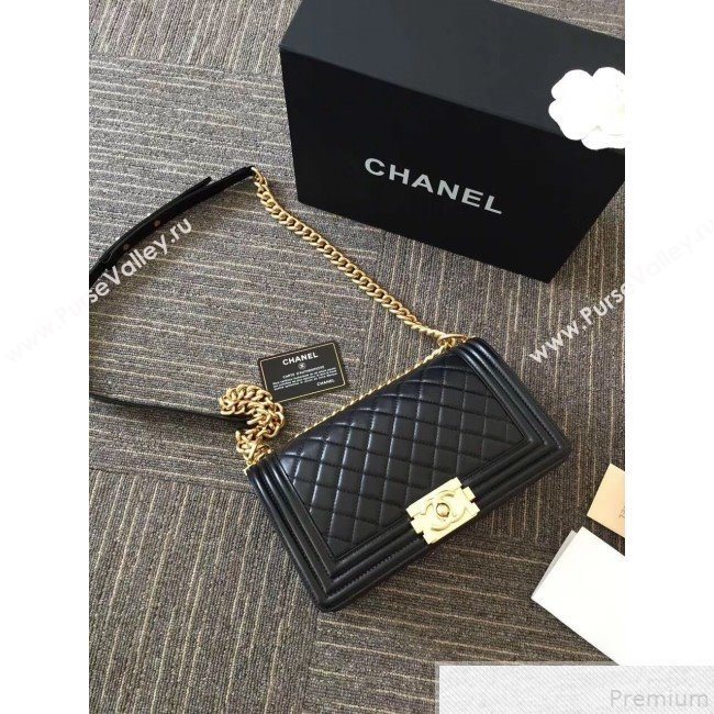 Chanel Quilted Lambskin Medium Boy Flap Bag with Gold Hardware(Top Quality) (SHUNY-9050715)