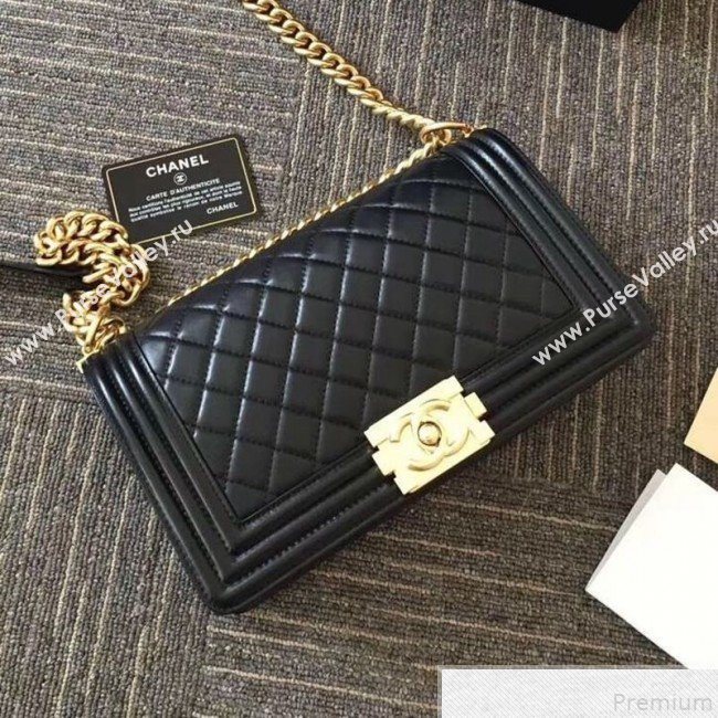 Chanel Quilted Lambskin Medium Boy Flap Bag with Gold Hardware(Top Quality) (SHUNY-9050715)