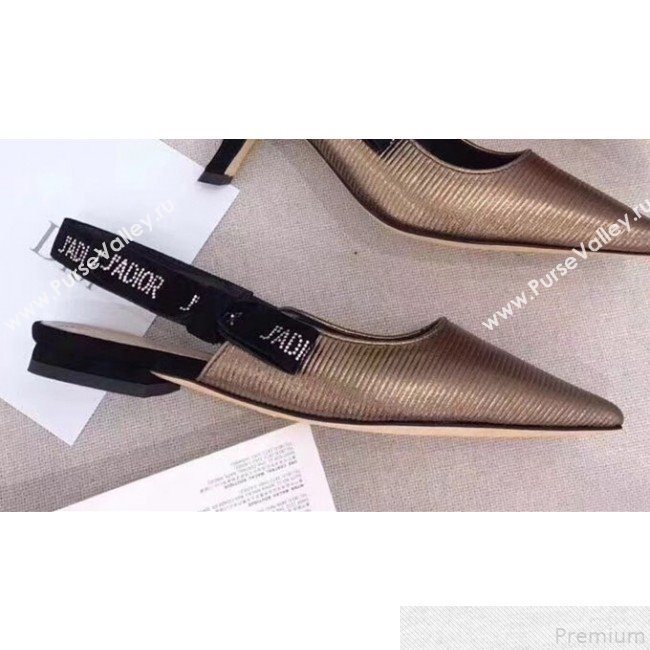 Dior JAdior Flat Slingback Pump Gold 2019 (DANN-9050762)