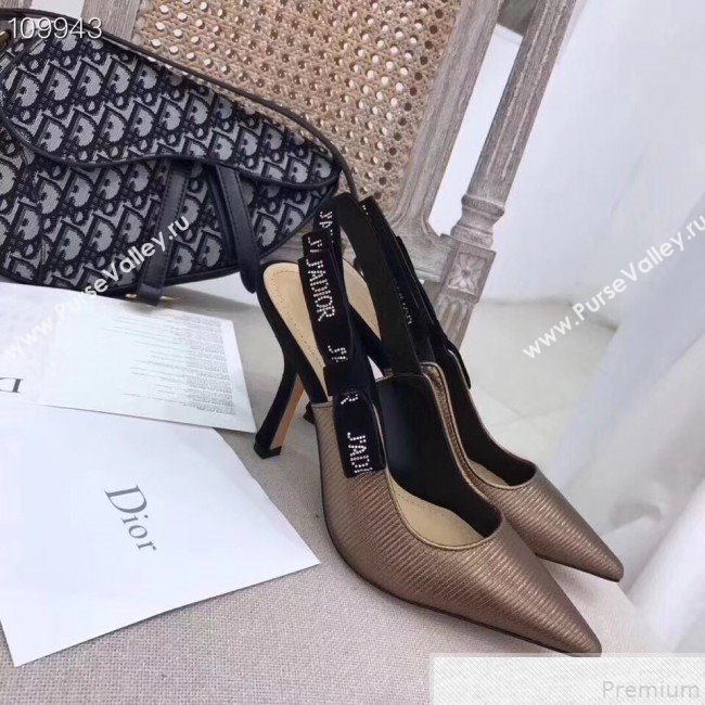 Dior JAdior Heel 9.5cm Slingback Pump Gold 2019 (DANN-9050760)