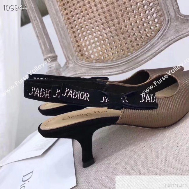Dior JAdior Heel 6.5cm Slingback Pump Gold 2019 (DANN-9050761)